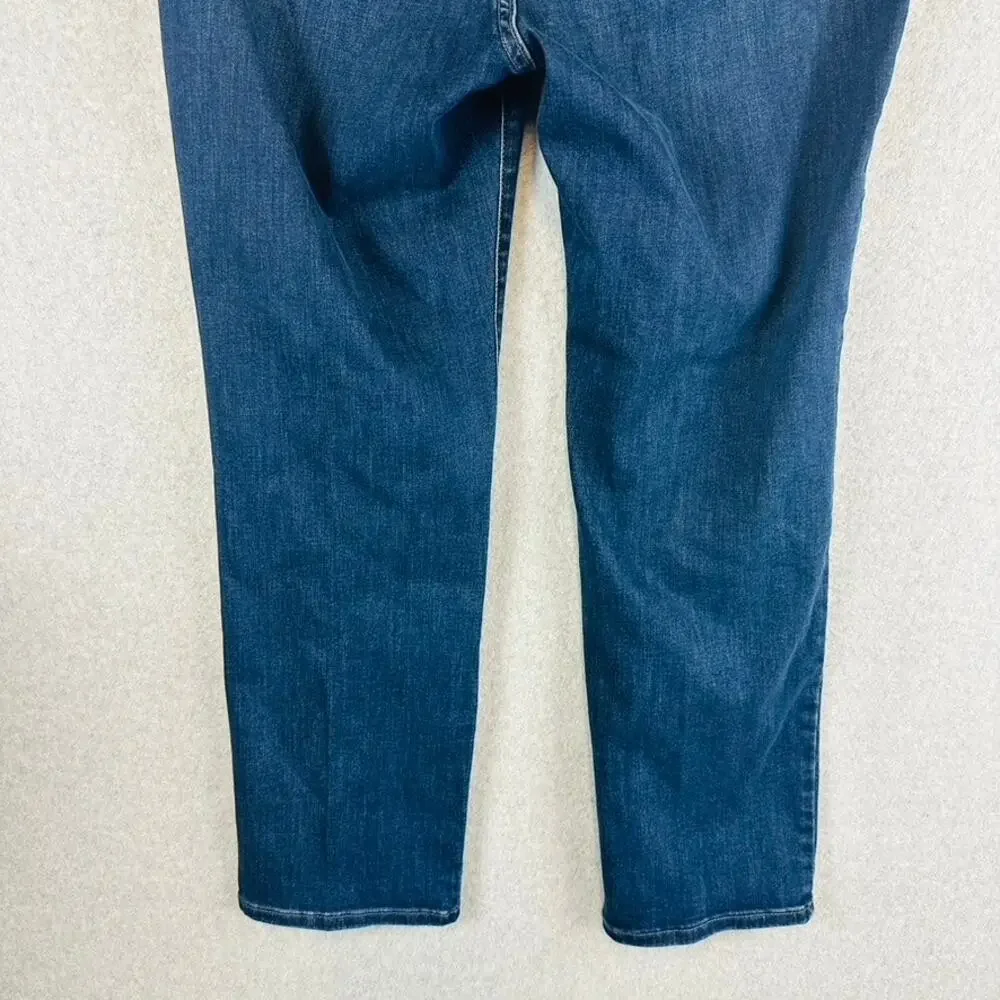 New Lane Bryant Womans 14 Short Jeans Straight Mid Rise Blue Stretch Pockets NWT